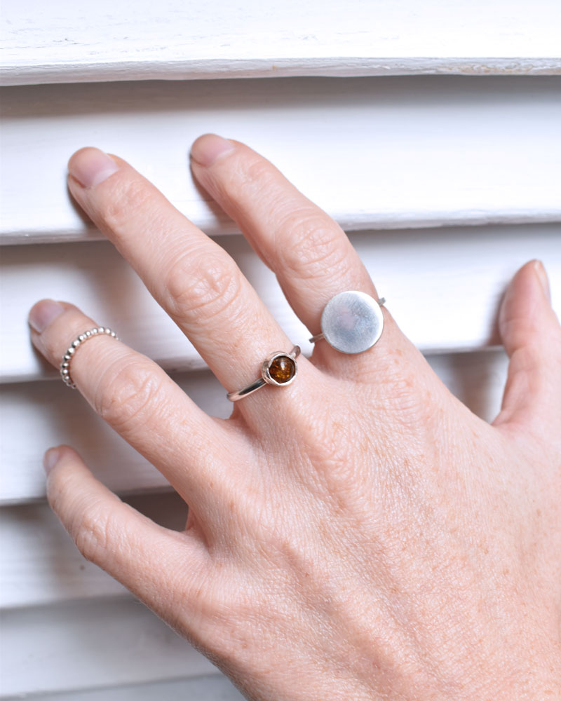 Klio Ring Amber Stone 2