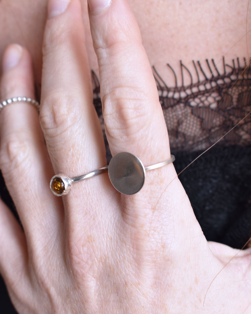 silver disk ring 1