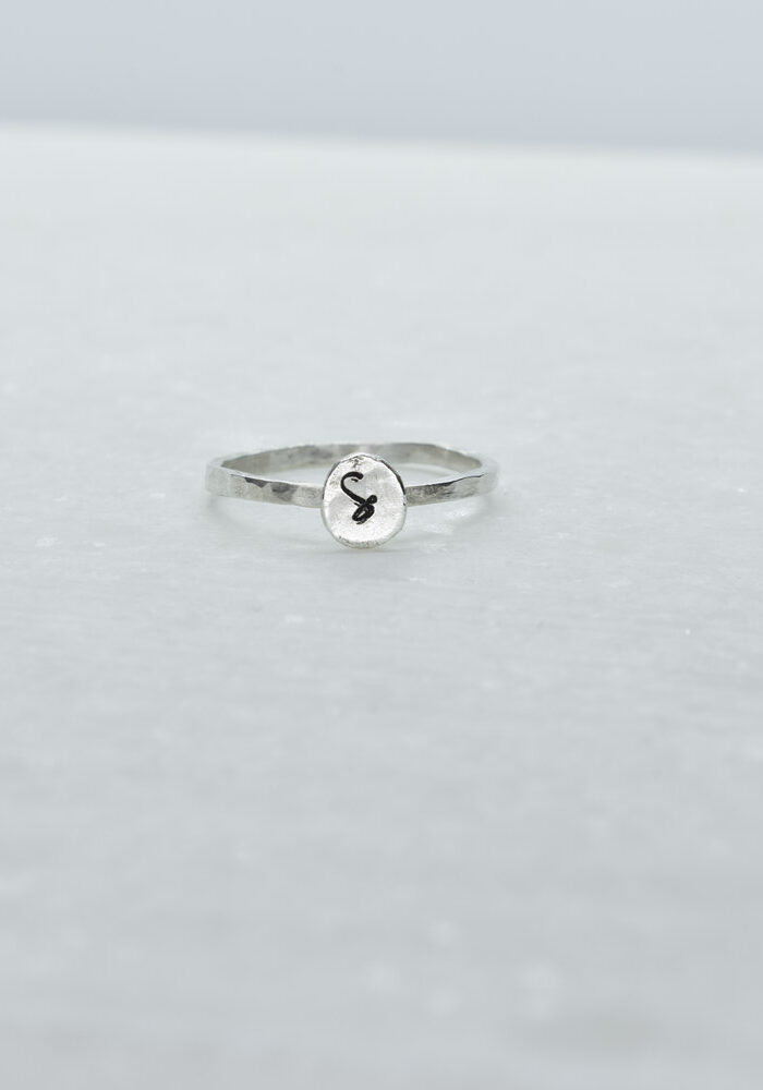 monogramma silver ring s 1