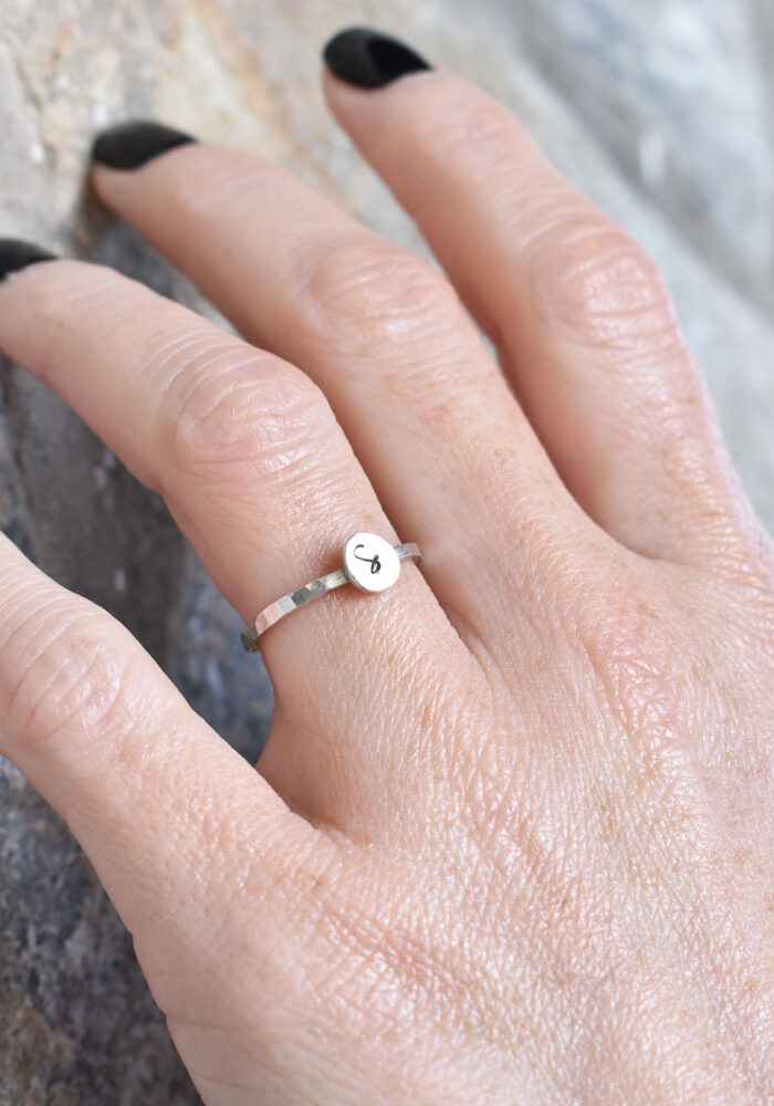monogramma silver ring s 2