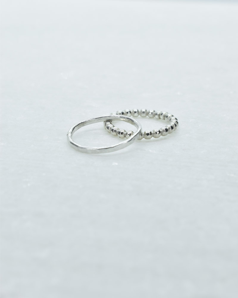 Olivia ring and monogram ring 1