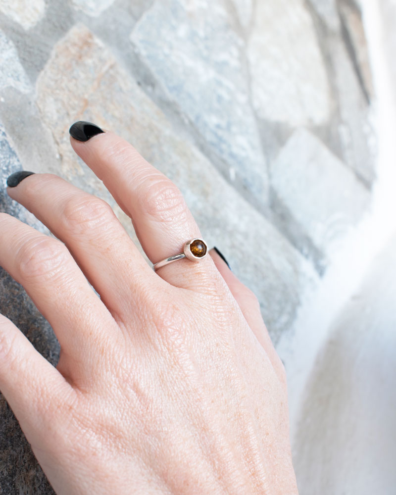 Klio Ring Amber Stone 1