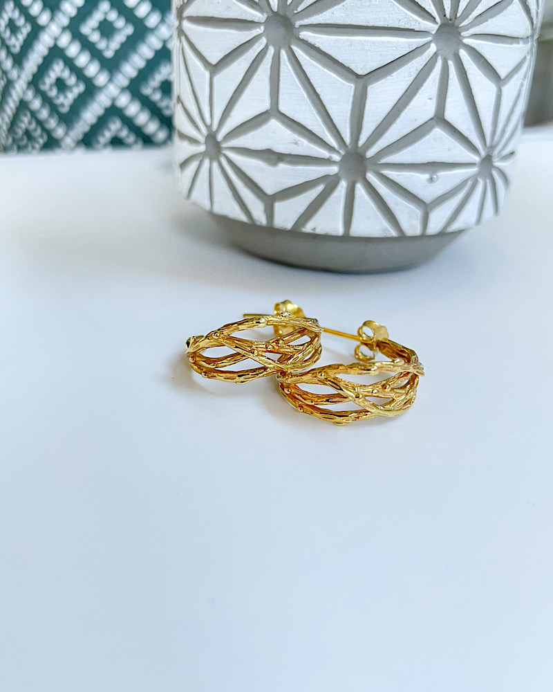 Branch gold hoops