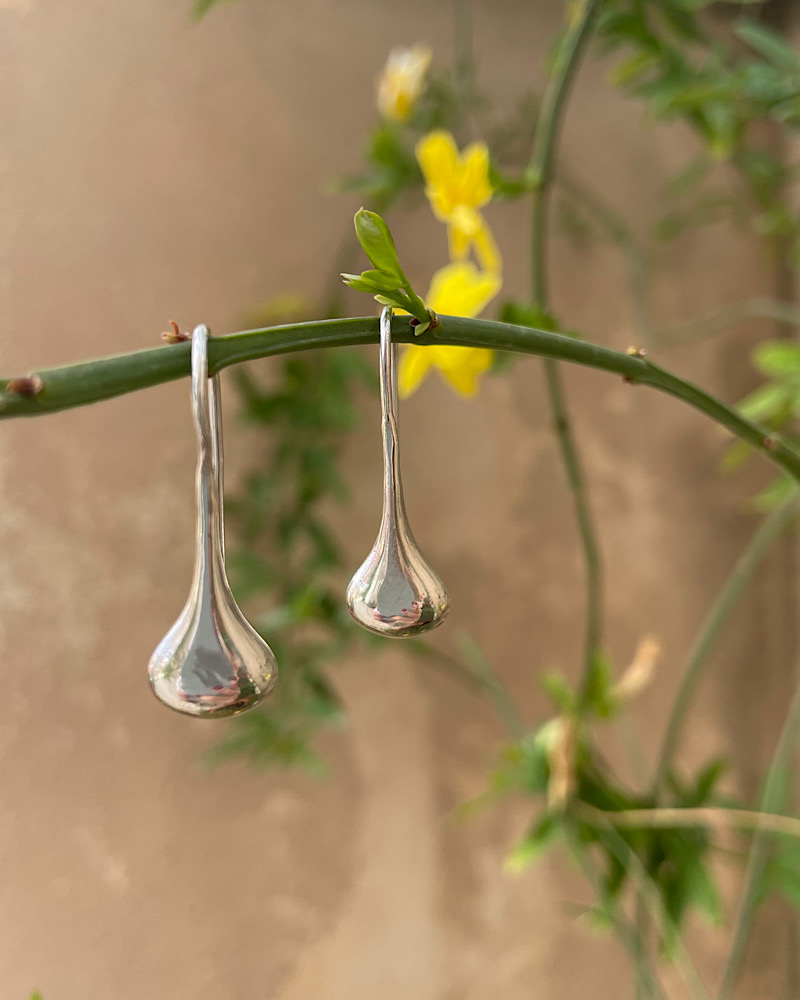 Silver Drops Earrings - Image 3