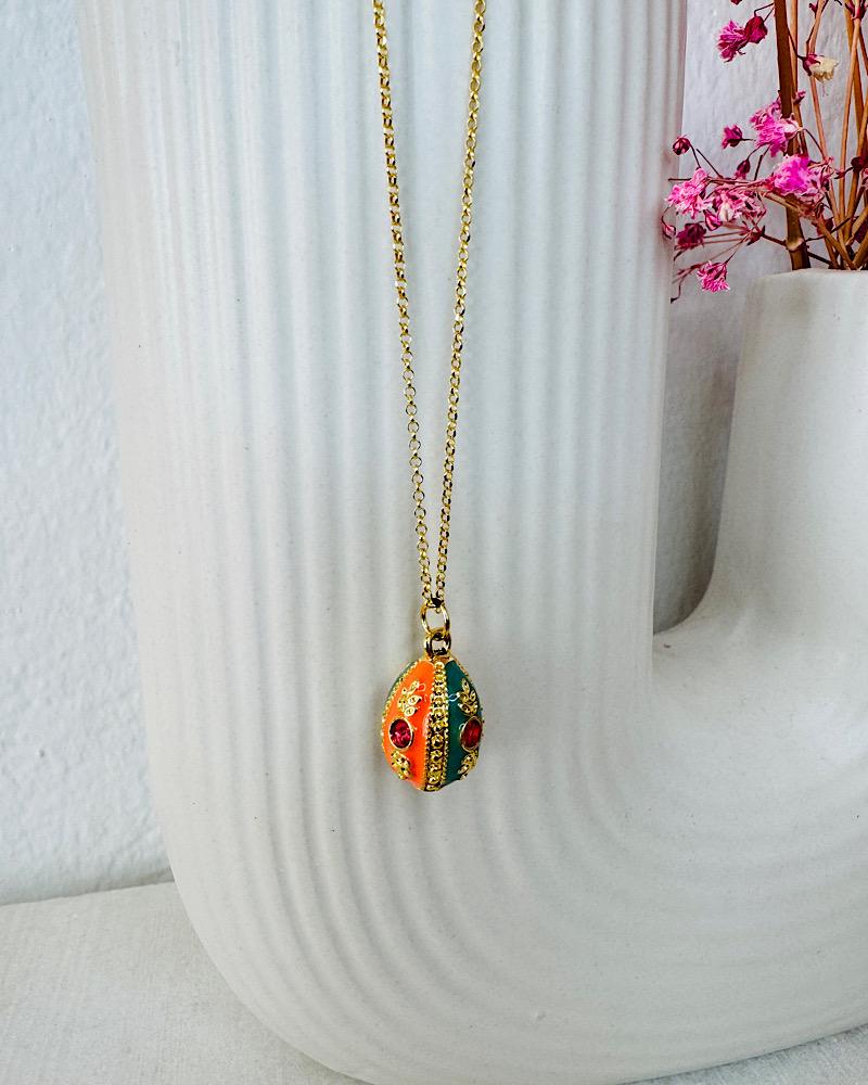 Colourful Enamel Egg Necklace