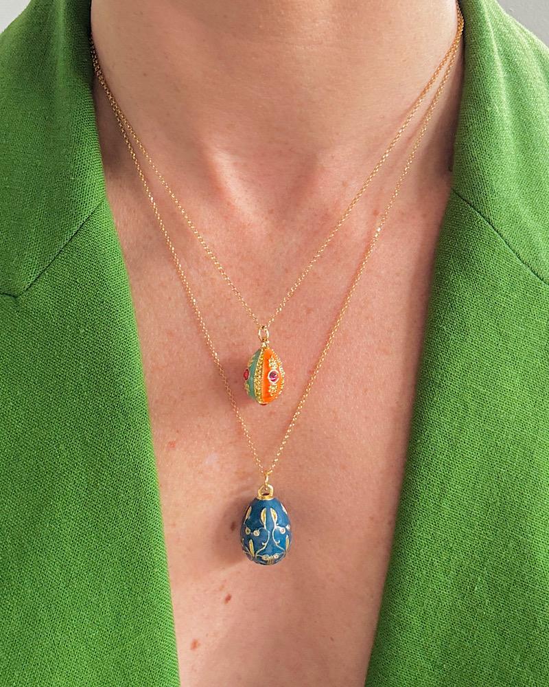 Colourful Enamel Egg Necklace - Image 6